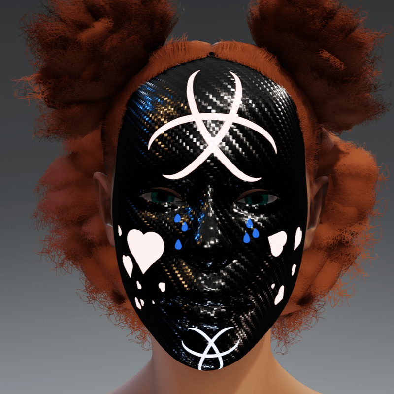 Glow in the Dark Facie Black Mask