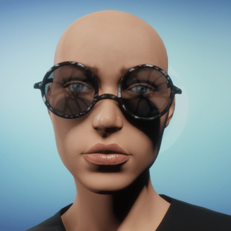 Hippie Flower Power Sunglasses - Black (women)