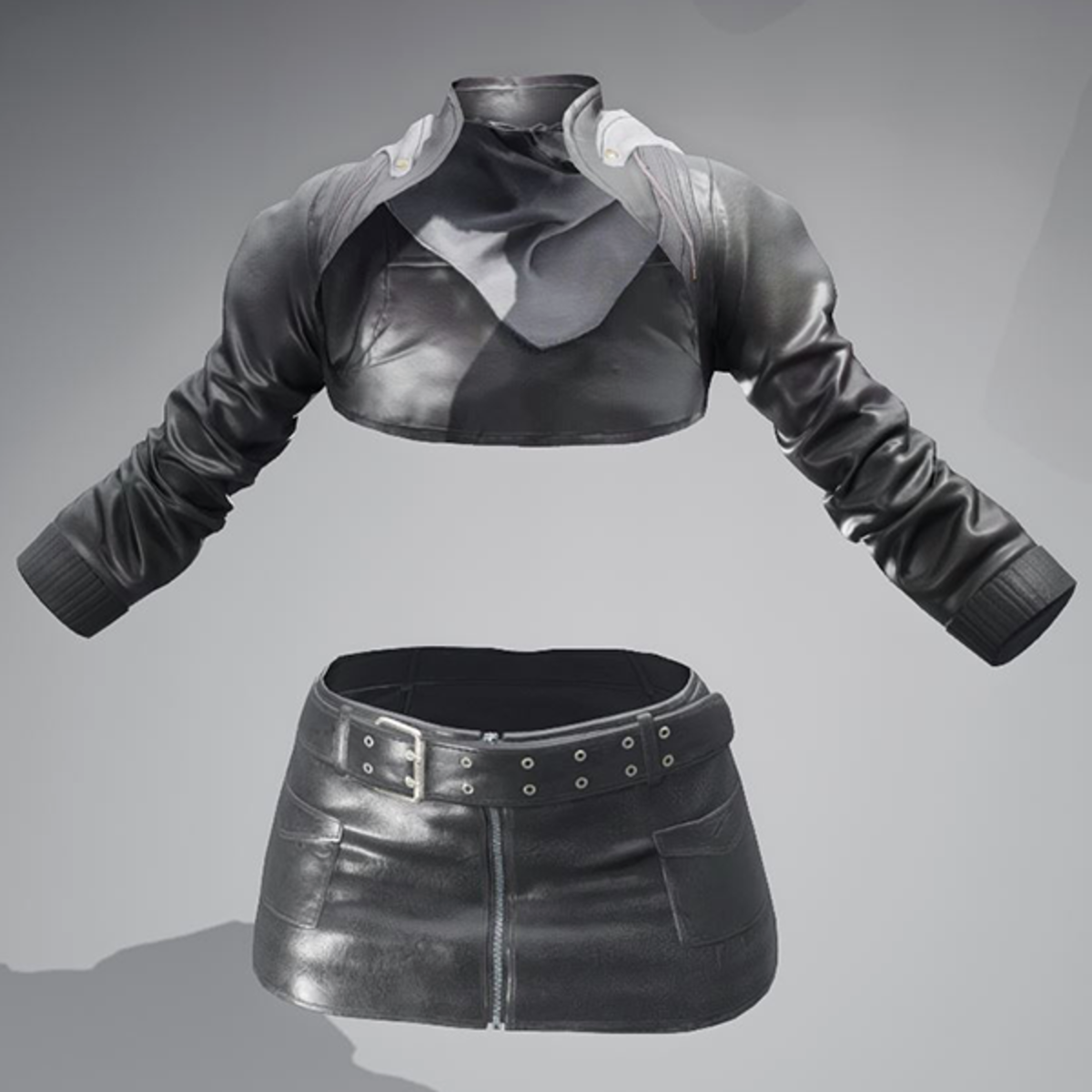 Vinx's Jacket + Skirt Leather