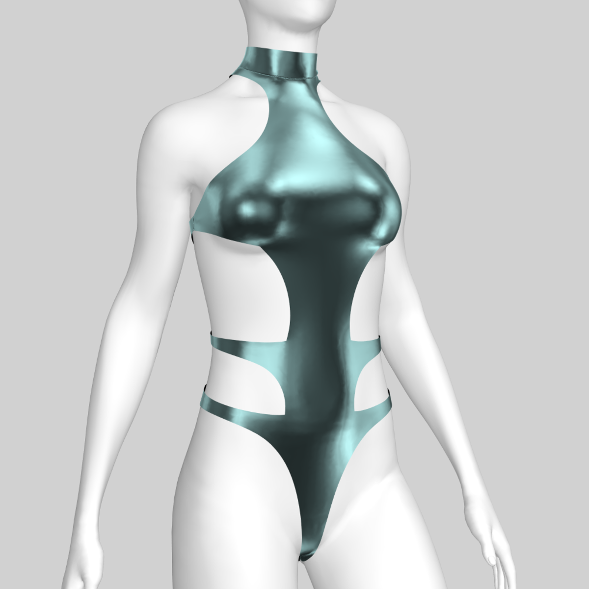 Bodysuit Aiko Metal Light Blue 2.0