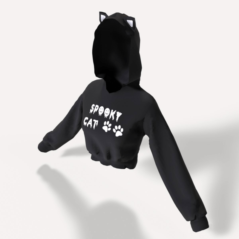 Crop Sweatshirt Spooky Female