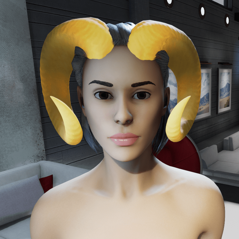 Spirit Of The Ram (Horns) - Light Orange