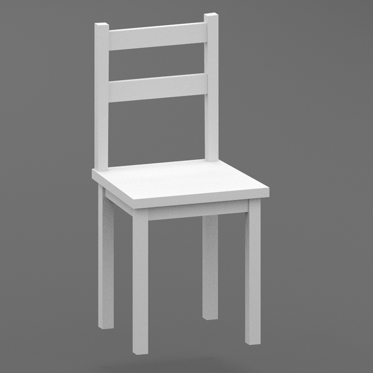 Simple Dining Chair - white