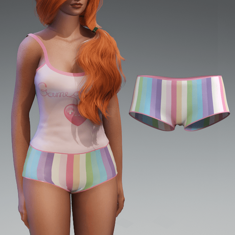 :::LYNX::: Game Girl Pjs - Short