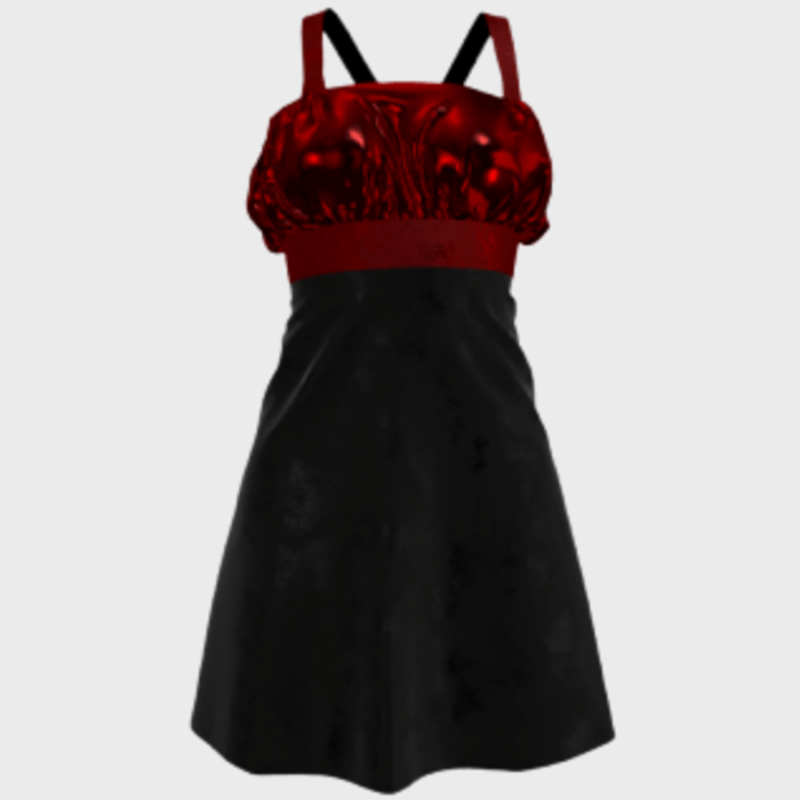 Ladies Mini Raffle Evening Dress (Red)