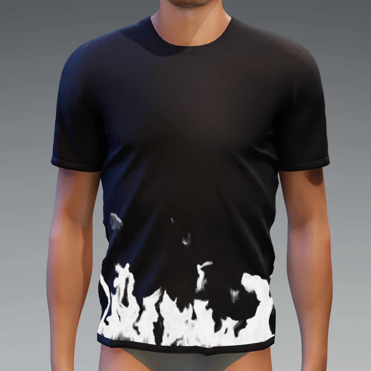 Tshirt with Glowing Animated Fire (Unixes)