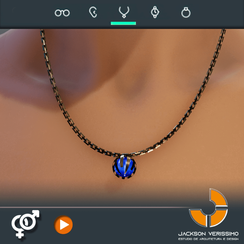 Cosmic Necklace- Gold Neptune