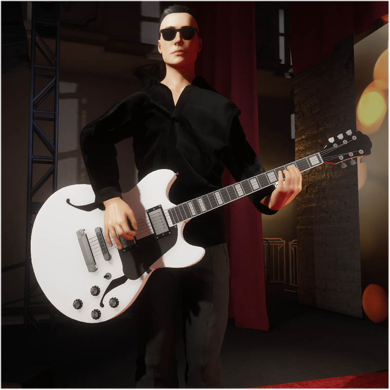 Jazz/Blues Guitar White (Wearable)