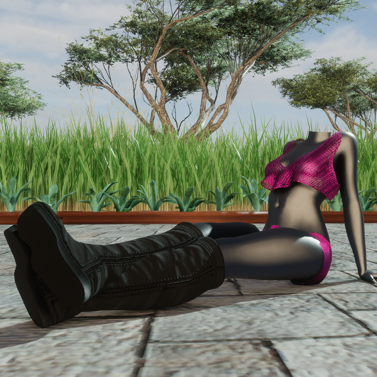 Knee High Alina Boots - Black