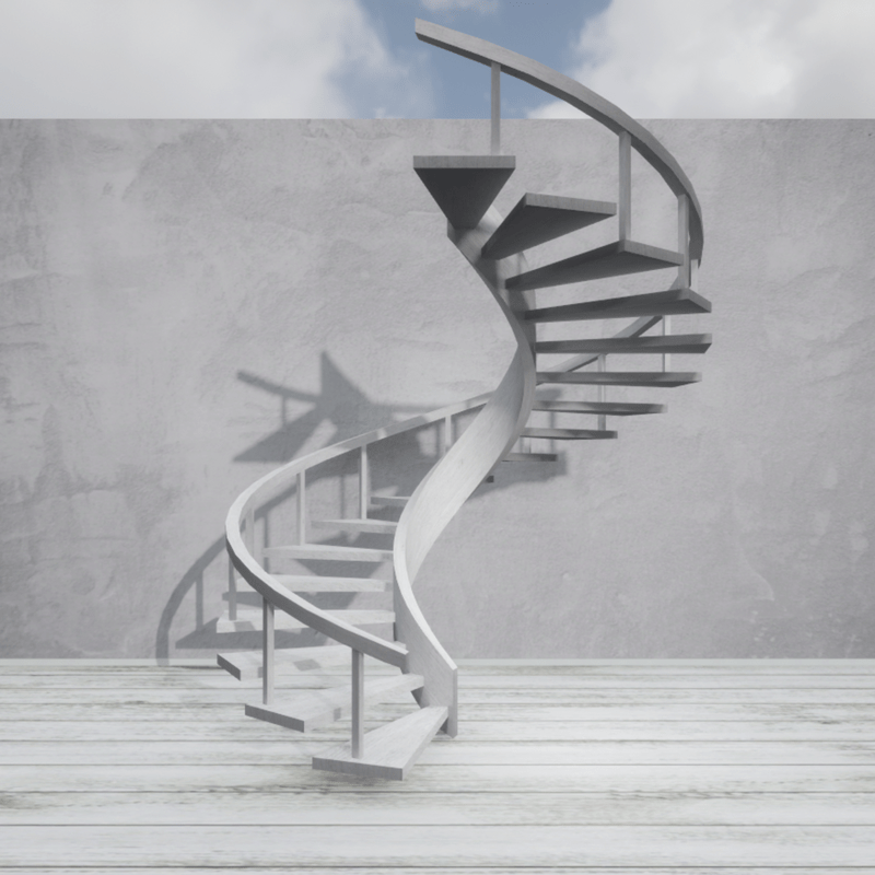 Spiral Stairs Wood L