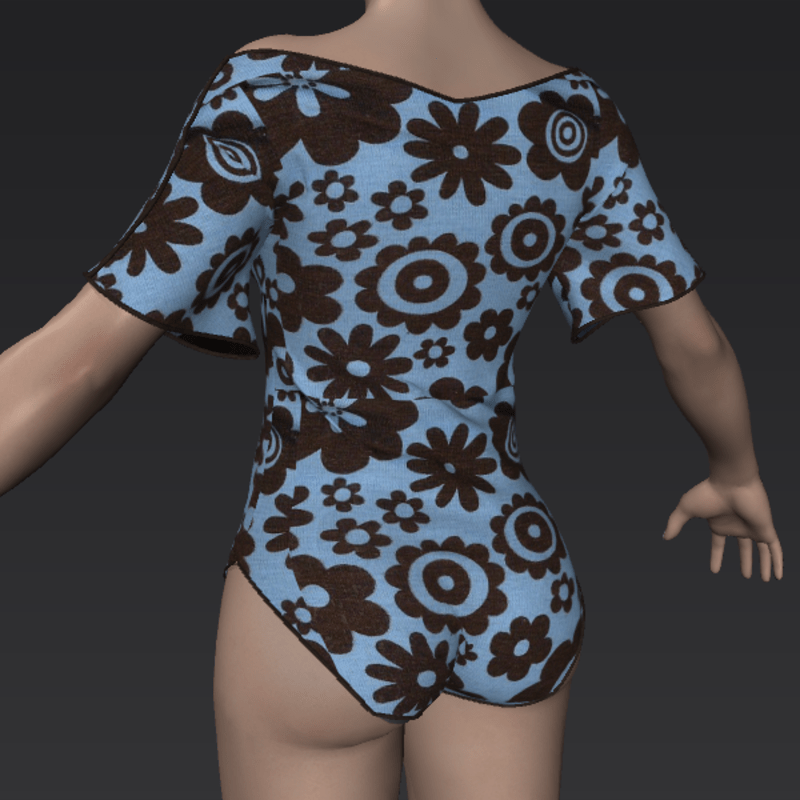 BROWN SWIRL BODYSUIT