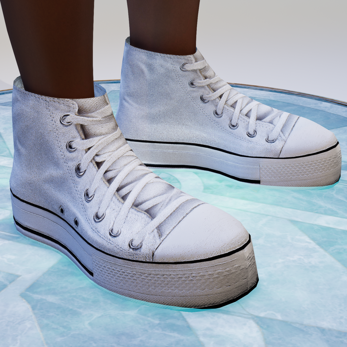 (Male) Clean White Baseball Shoes