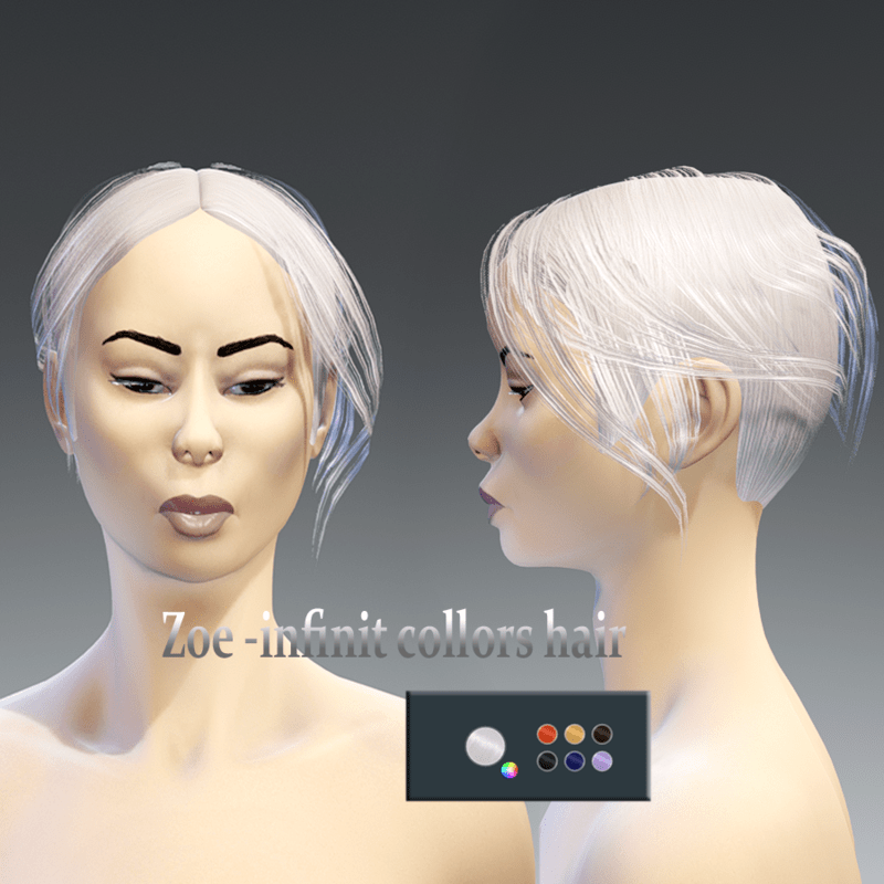 Zoe infinit collor hair
