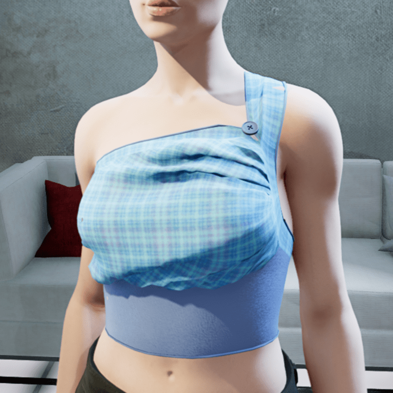 Lam top celeste lila