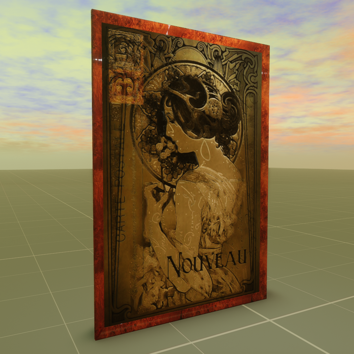 Art Nouveau Postcard Alphonse Mucha