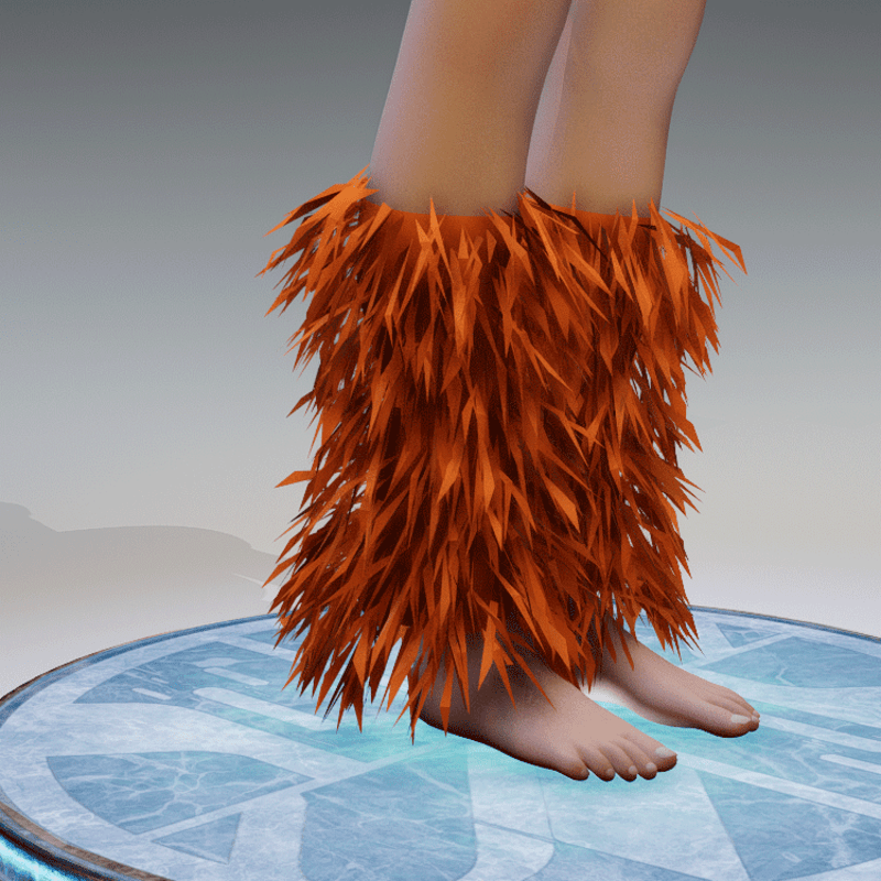 GoGo Dancer Furry Legwarmers ORANGE