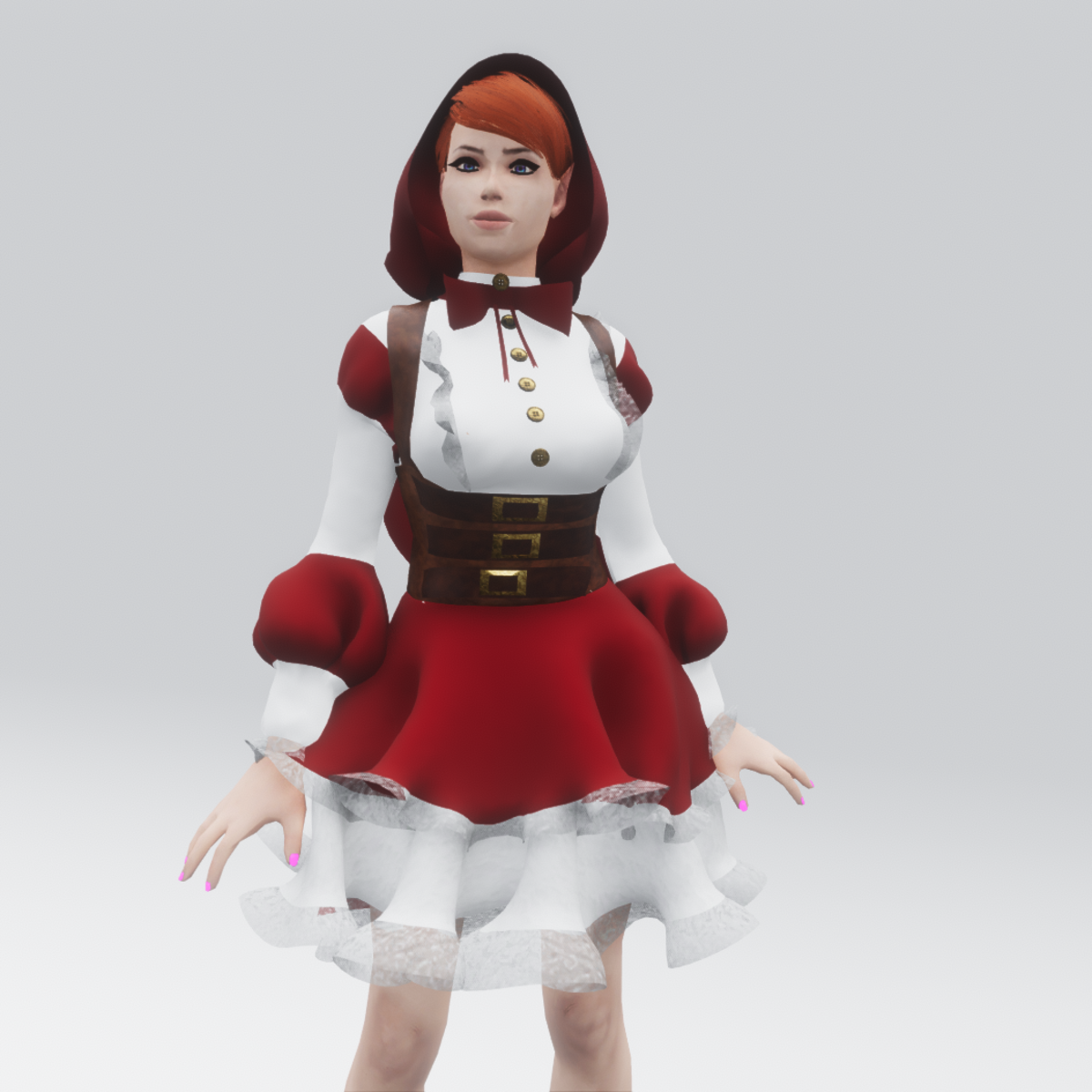 Steampunk Red Riding Hood Dress