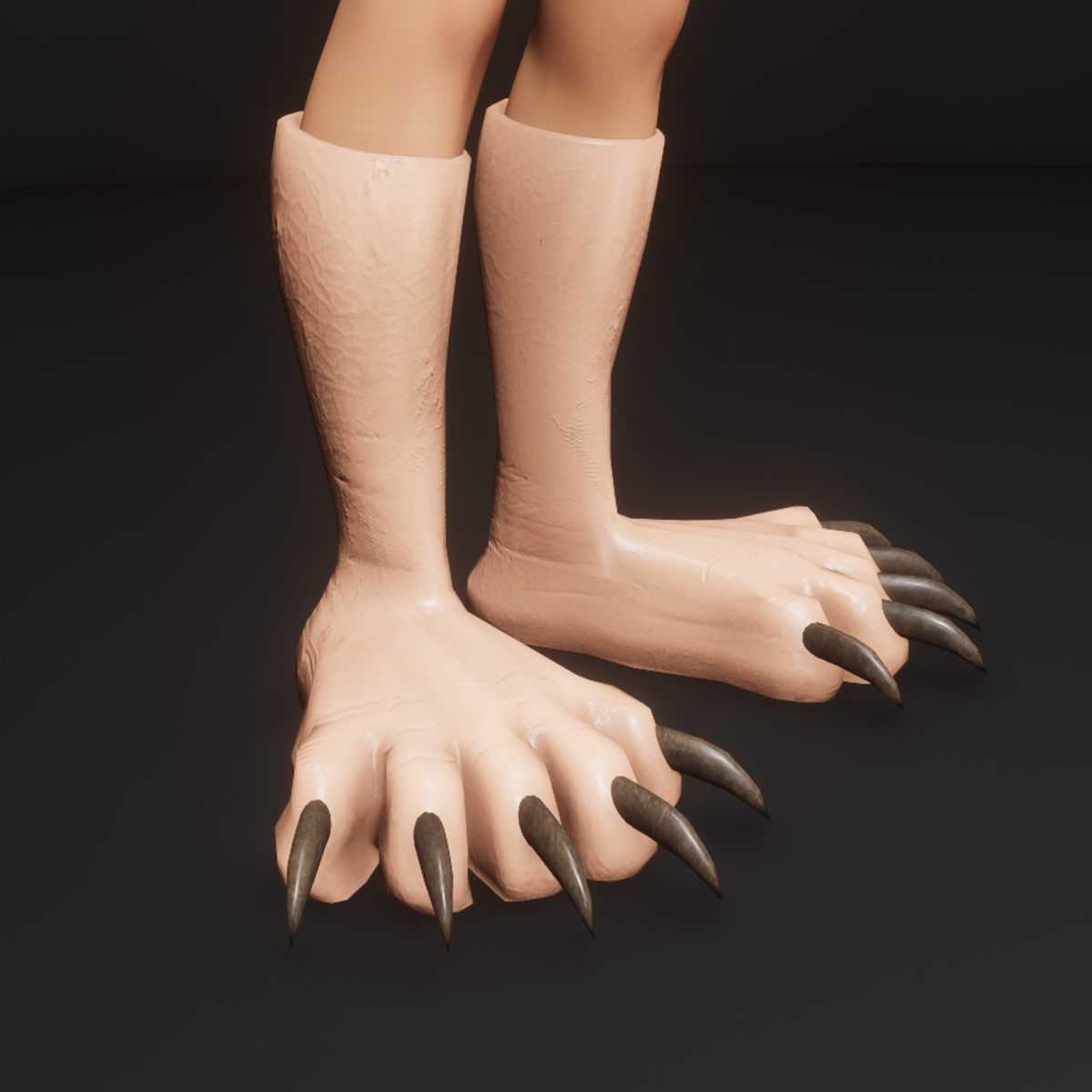 Naked rat feet