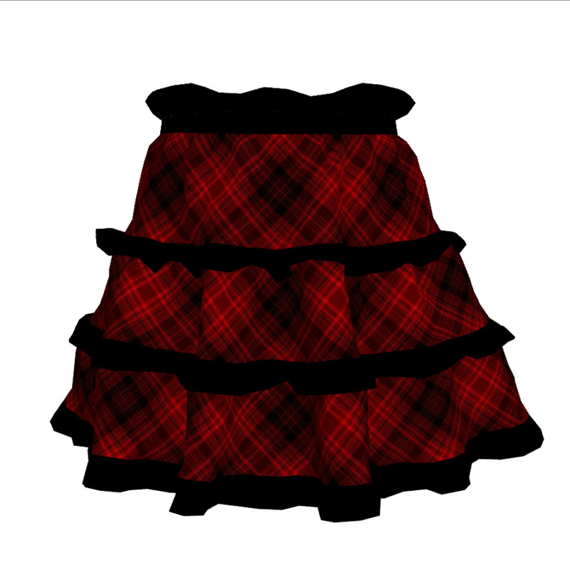 Layered Plaid Skirt