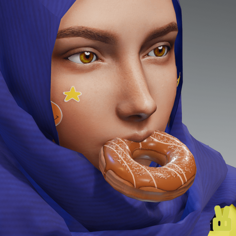 doughnut - caramel lines