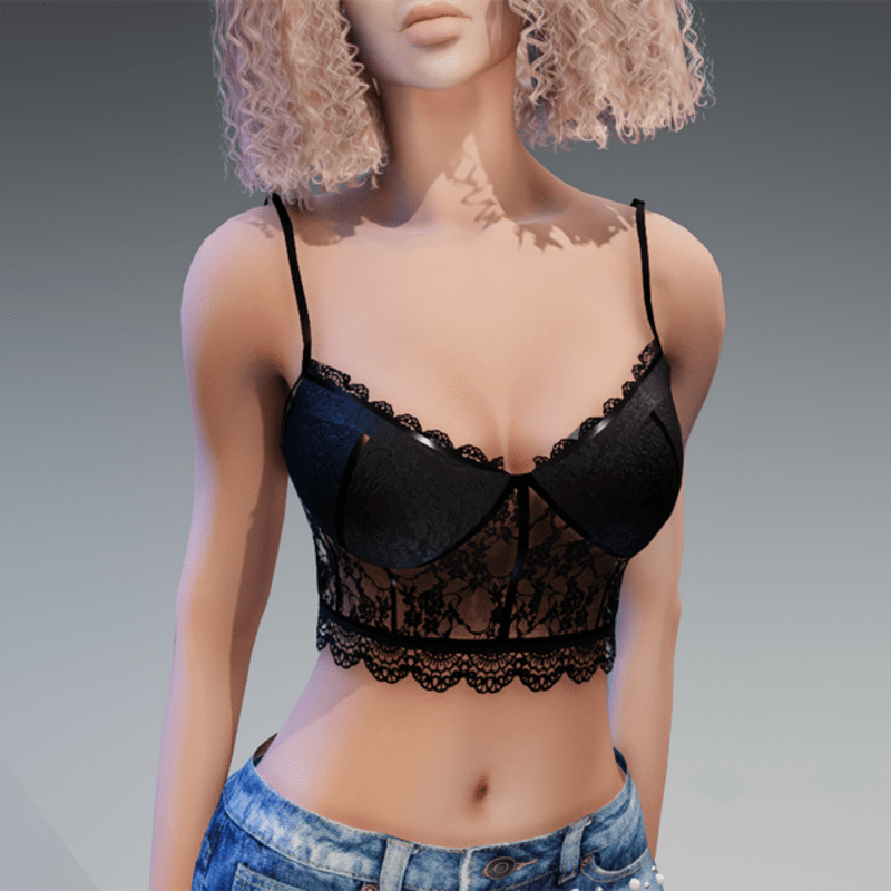 Boho Lace Top in Black