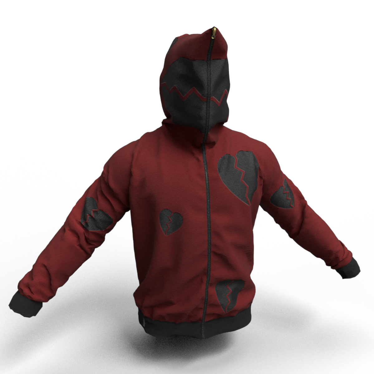 BrokenHeart ZipHoodie male