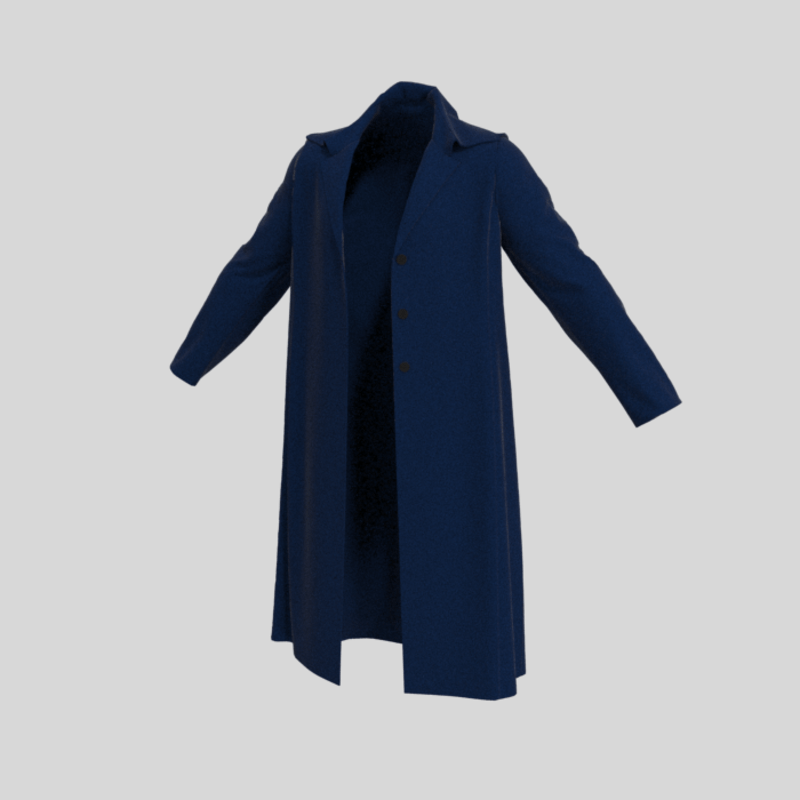 male coat dark blue