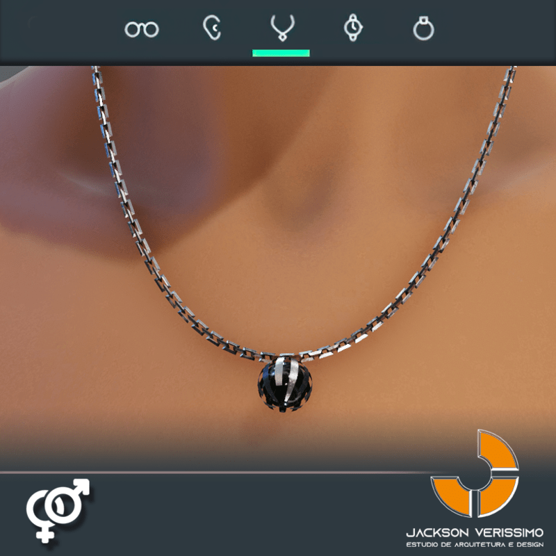 Cosmic Necklace- Silver Onyx