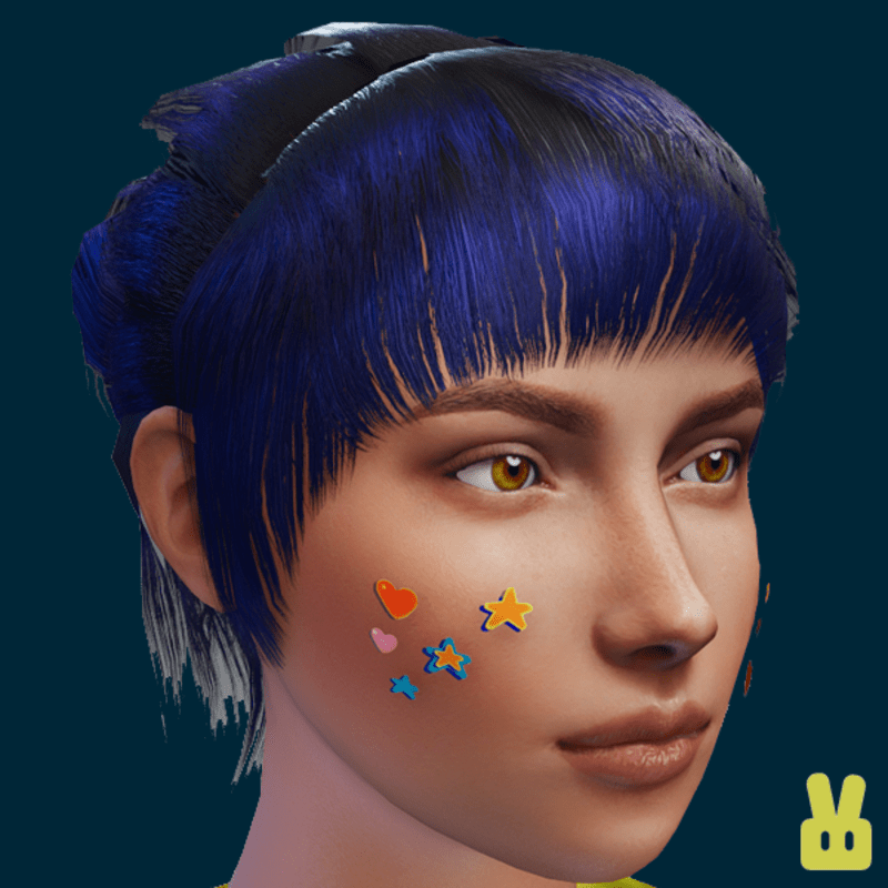 cheek stickers - stars