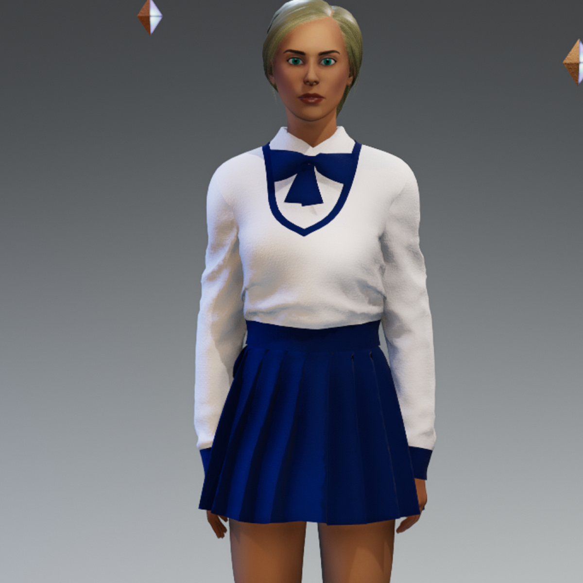 Blue & White Dress Set