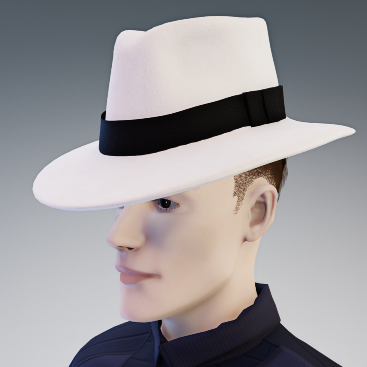 Stylish White Fedora Hat