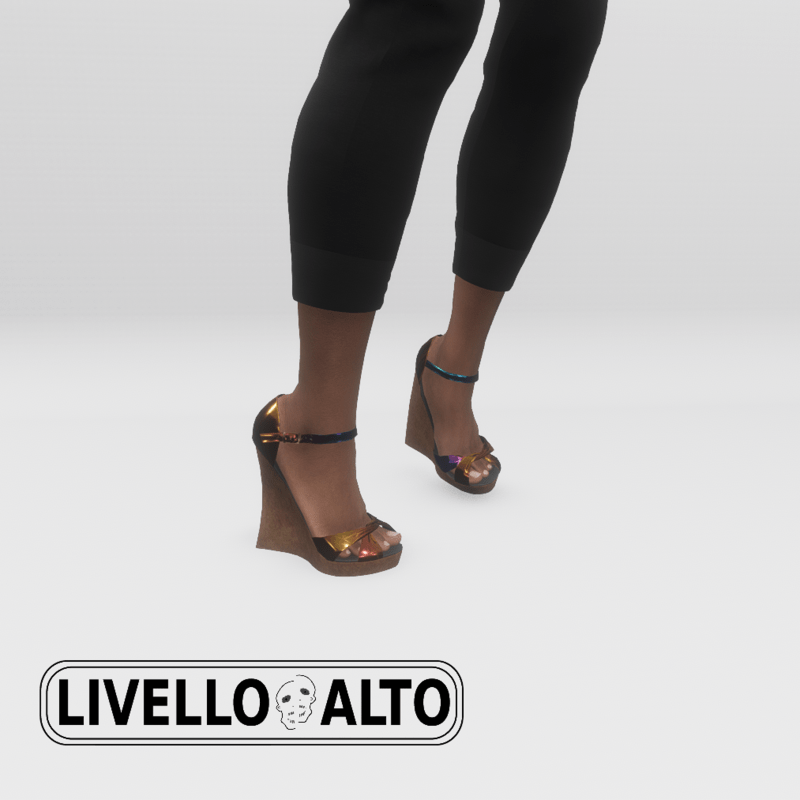 Rainbow Glimmer Fusion Wedge Heels