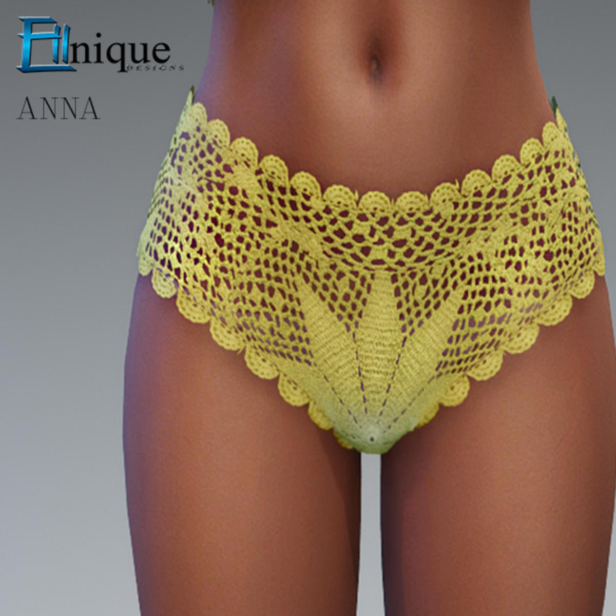 Anna Lemon Crochet Bikini Pants