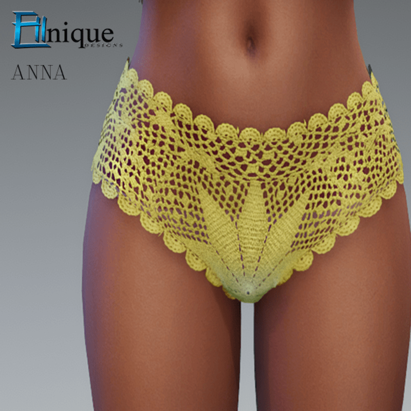 Anna Lemon Crochet Bikini Pants