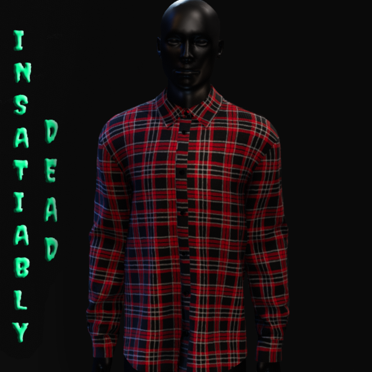 Plaid Long Buttoned Shirt Red