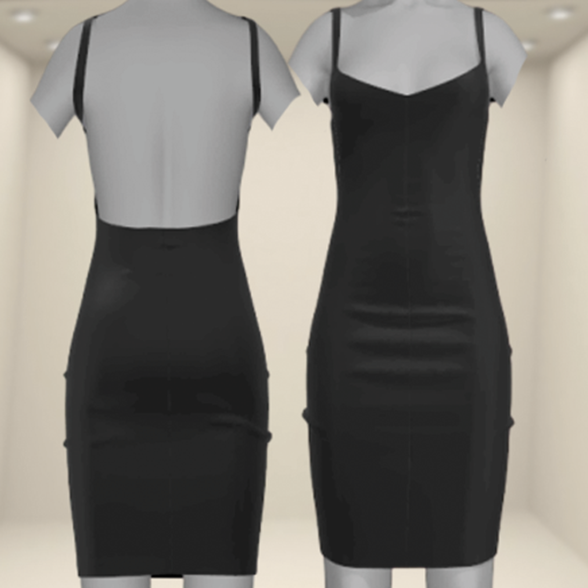 Pencil Sexy Dress Black