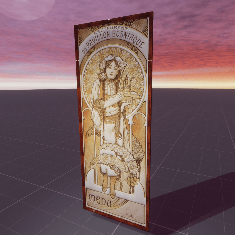 Restaurant Du Pavillion Bosniaque Menu Alphonse Mucha