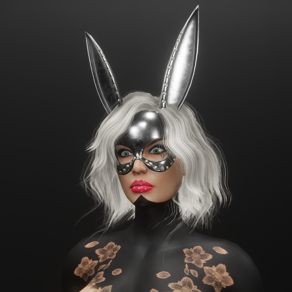 Bunny mask (metal)