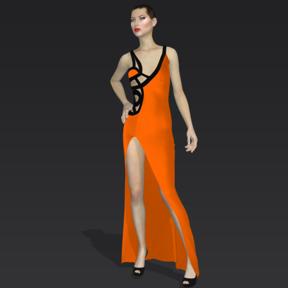 Amida black orange "Elisea Carter"