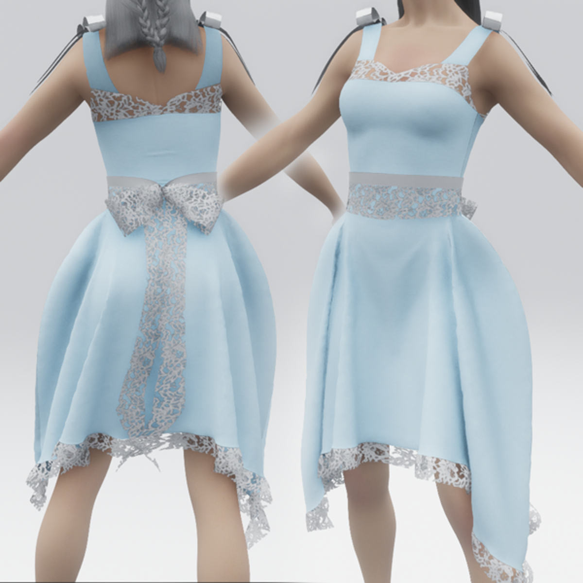 Dolly Summer Dress - Blue