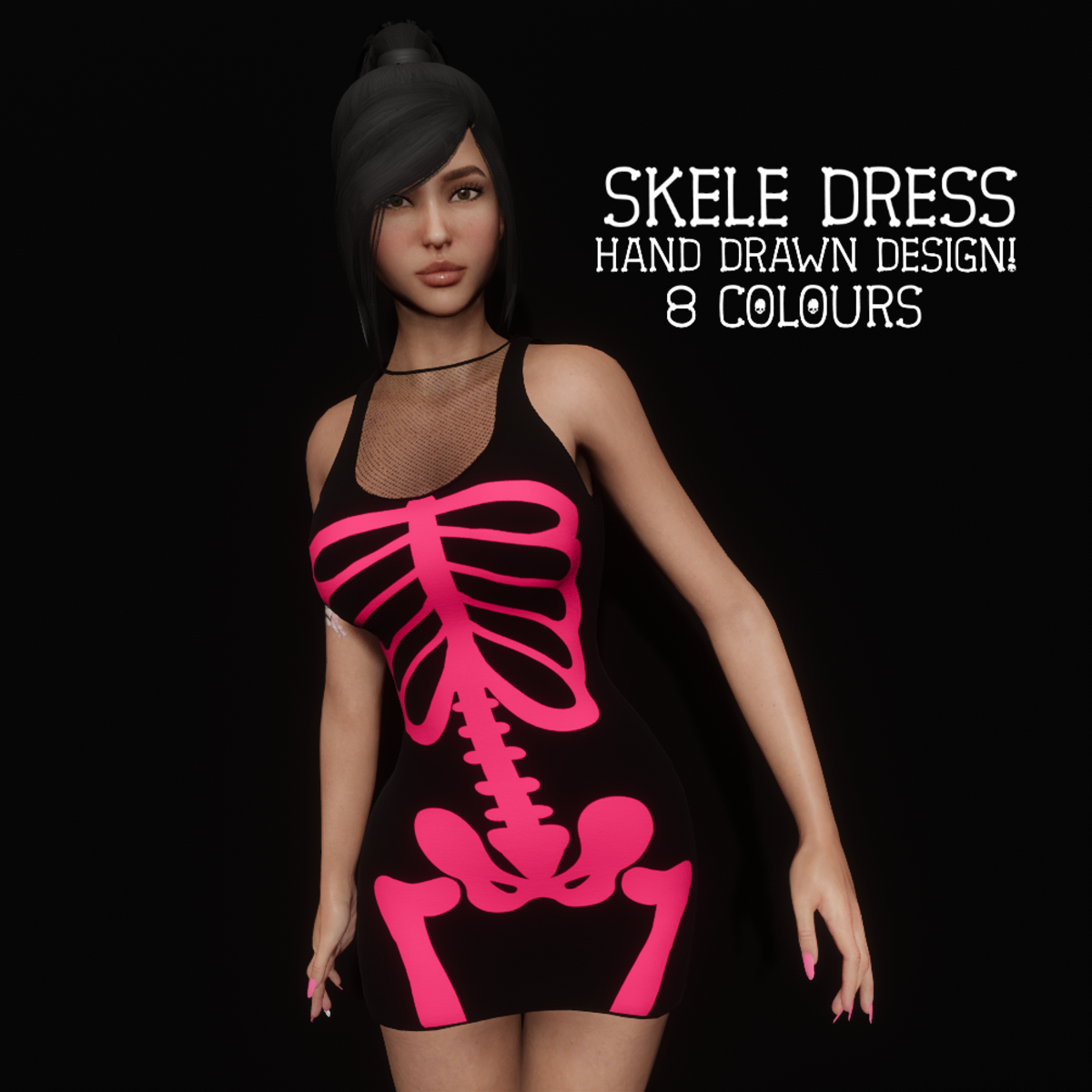 Skele Dress (Pink)