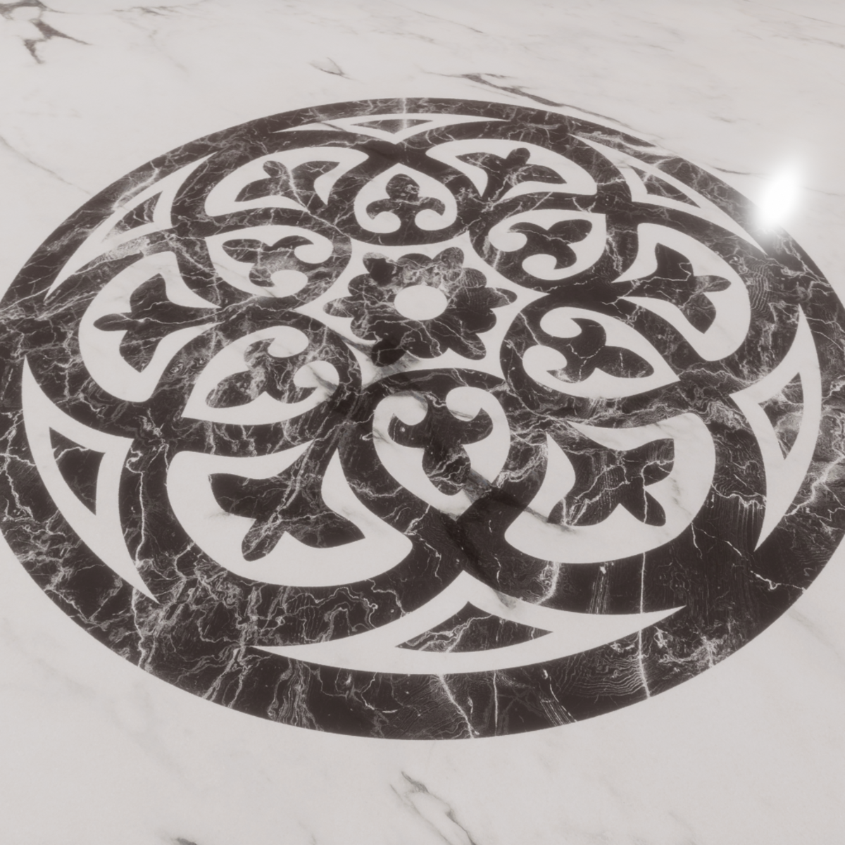 White Marble Floor Center Piece (3/3)