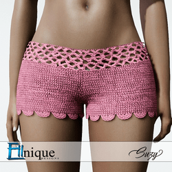 Suzy Pink Shorts Crochet
