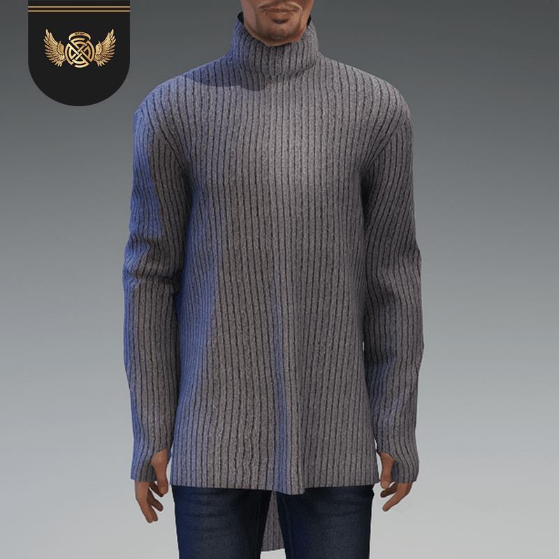 Turtleneck Sweater - Gray