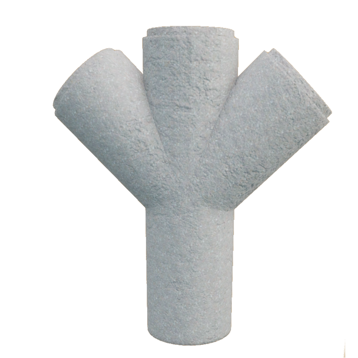 Concrete Pipe Section - Y 4-way Junction, Weathered 01