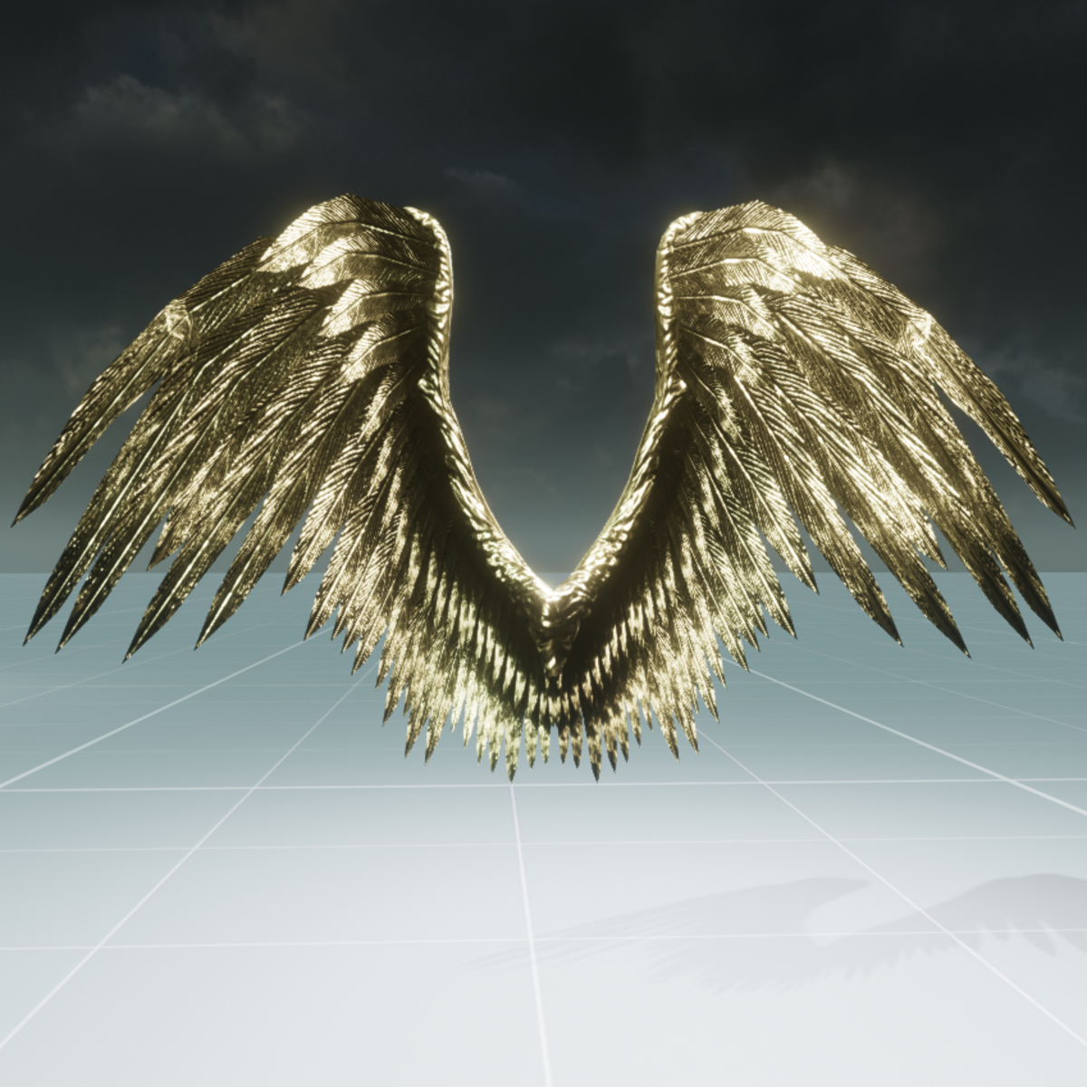 Male Gold Angel Wings