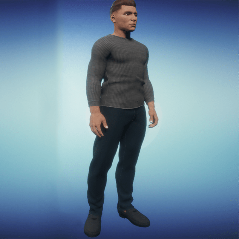 Blue Black Jean Pants