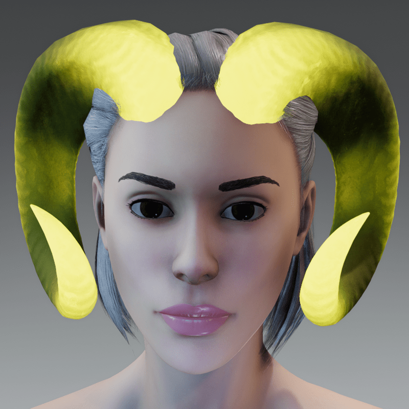 Spirit Of The Ram (Horns) - Black + Yellow