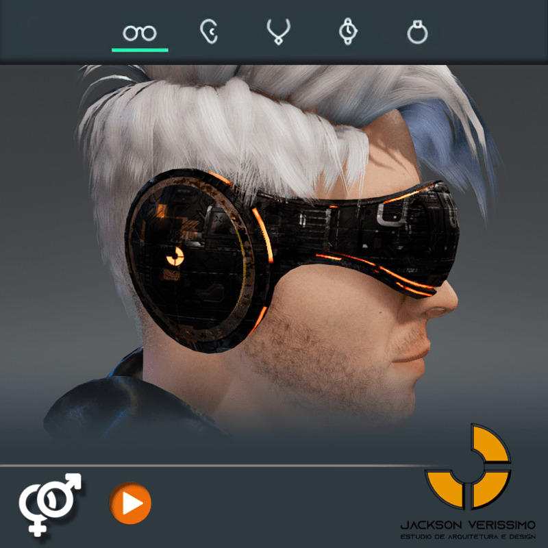 VR Glasses Pulsar- Sci Fi Dark Six