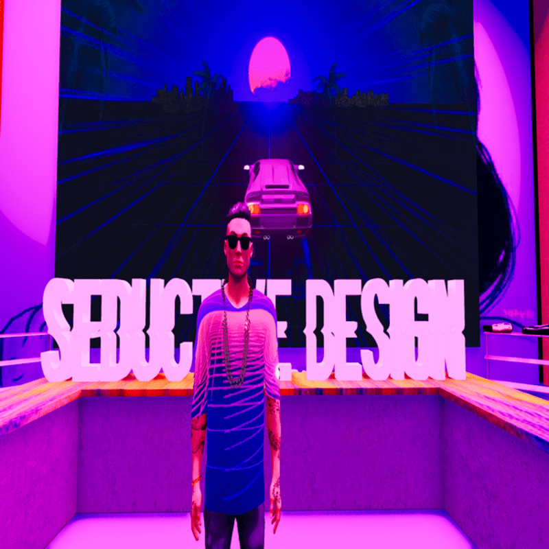 Male Animated Vapor Wave Shirt